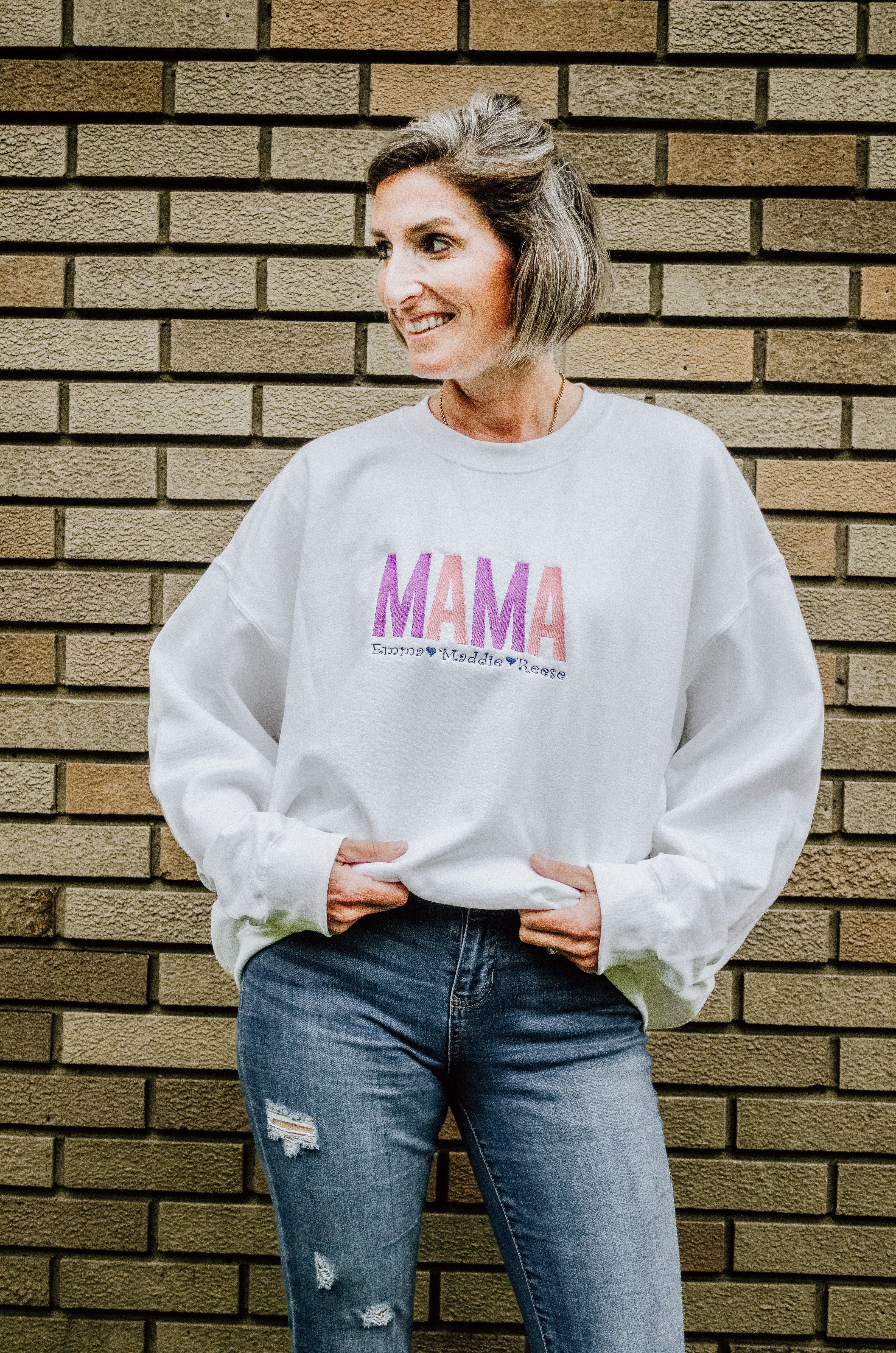 Mama + Name Keepsake Sweatshirt