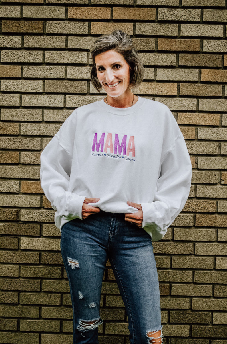 Mama + Name Keepsake Sweatshirt – Stitches by Natalie