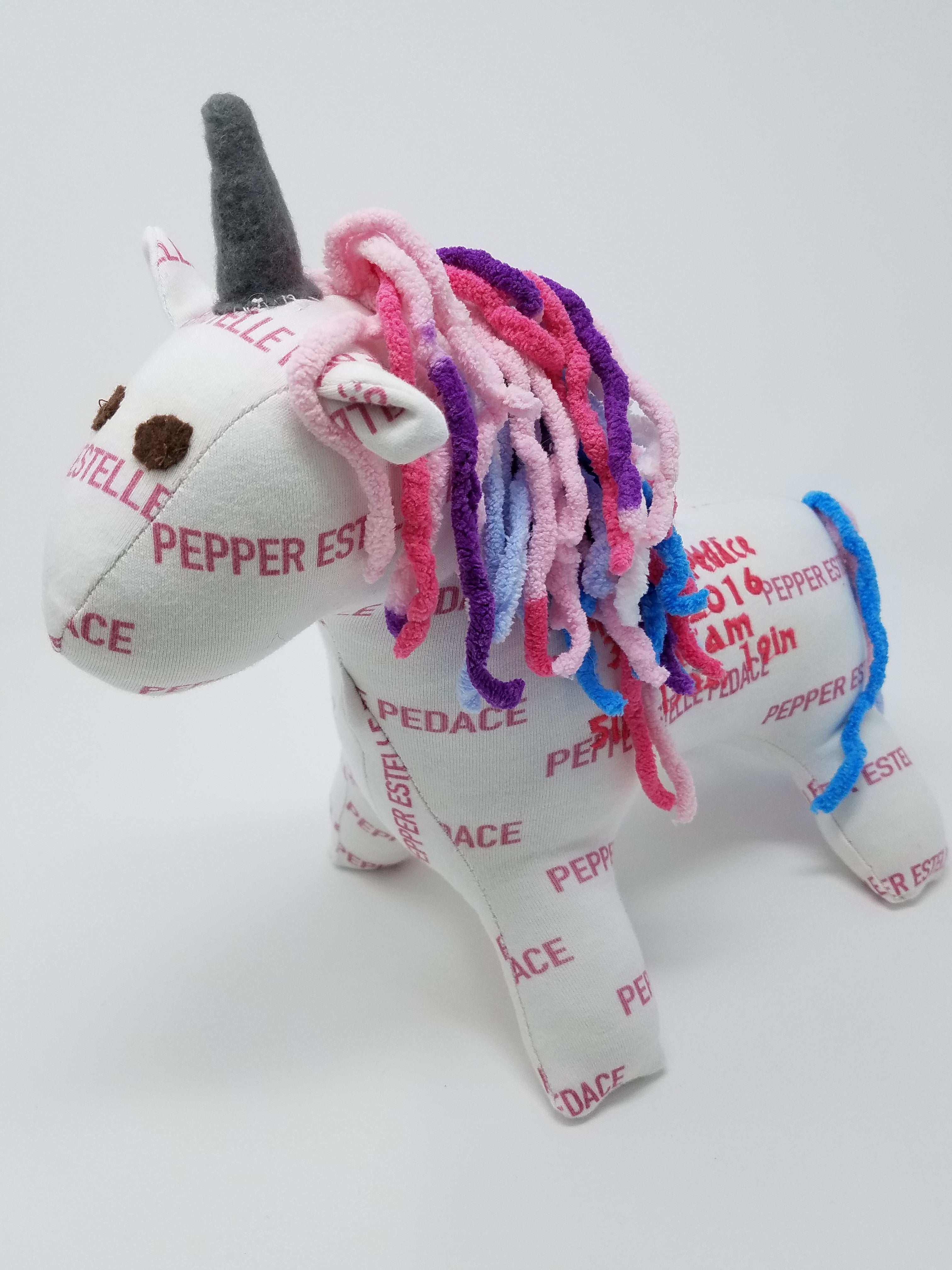 Birth Unicorn Keepsake, Baby Blanket Keepsake-Stitches by Natalie-Stitches by Natalie