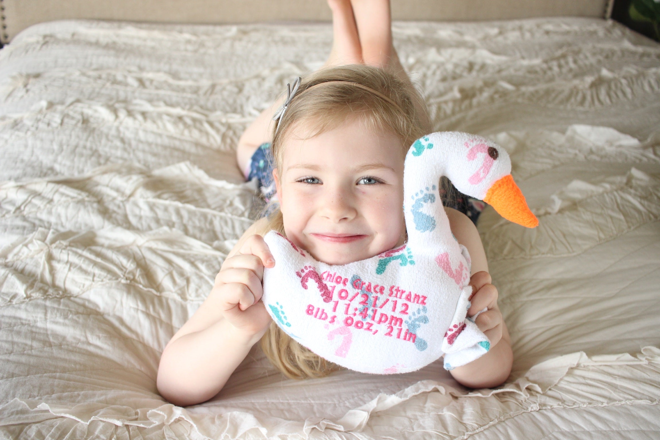 Birth Swan Keepsake, Keepsake, Handmade Baby Gift, Stuffed Swan, New Born Gift, Stitches by Natalie-Stitches by Natalie-Stitches by Natalie
